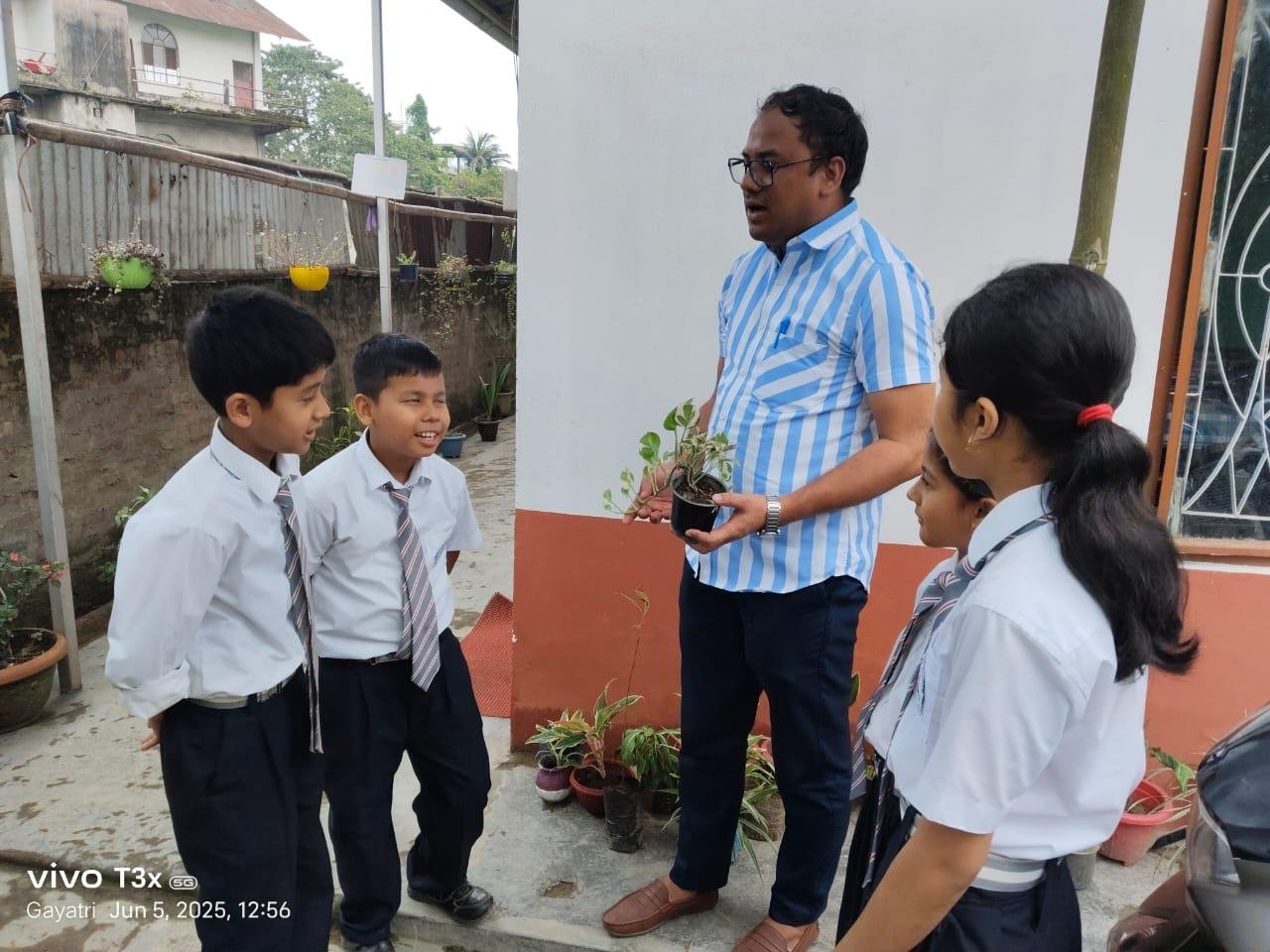 Students interacting with a teacher